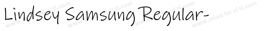 Lindsey Samsung Regular字体转换